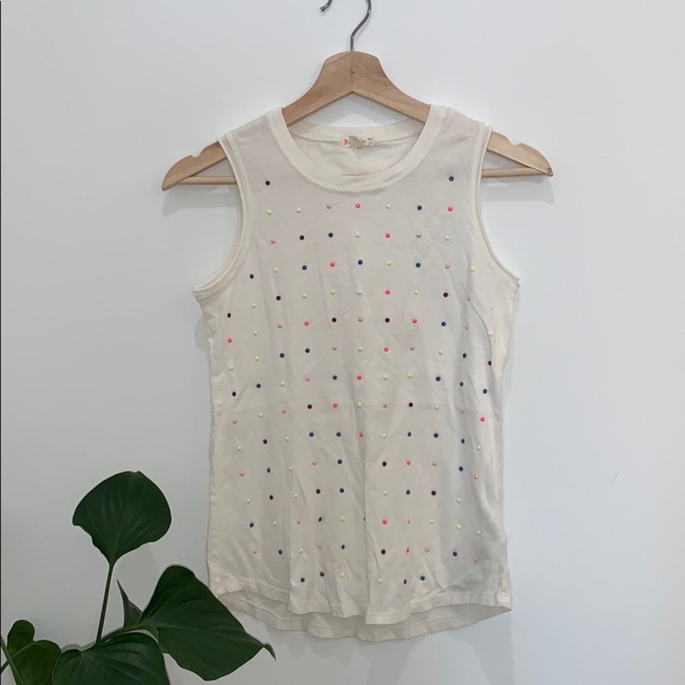 Crewcuts tank top with dots sz 14